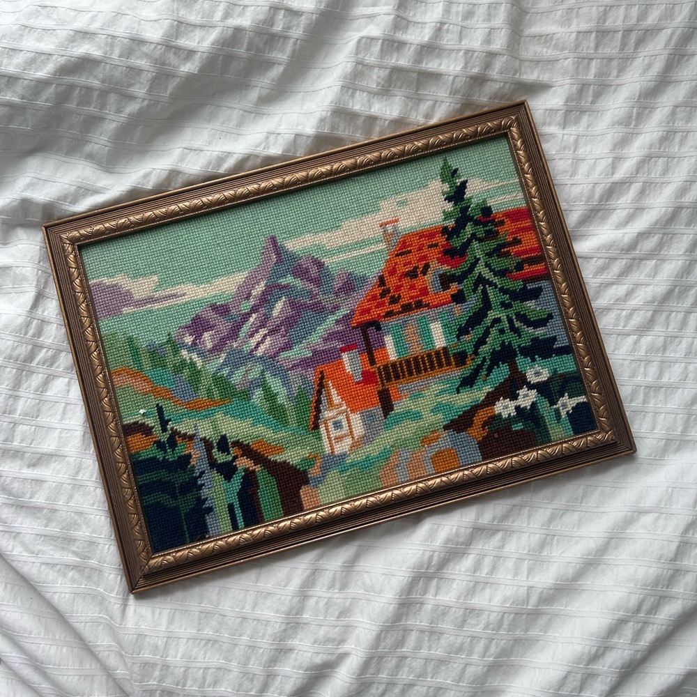 Scenic Mountain Landscape Framed Wall Art